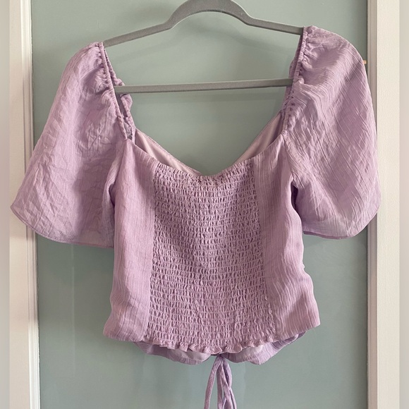 WAYF Cinched Purple Top - Picture 2 of 3